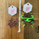 Halloween Snake Earrings, RTS