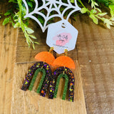 Halloween Rainbow Earrings, RTS