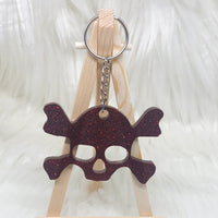 Skull and Bones Keychain, Made to Order