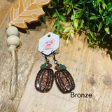 Fall Pumpkin Dangle Earrings, RTS