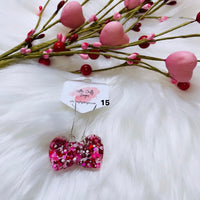 Valentines Heart Drop Earrings, RTS