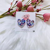 Large Heart Stud Earrings, RTS