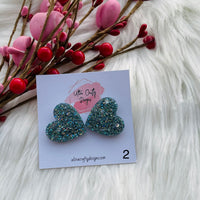 Large Heart Stud Earrings, RTS