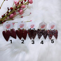 Valentines Heart Earrings, RTS