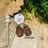 Fall Pumpkin Dangle Earrings, RTS