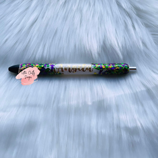 Mardi Gras Gel Pen, Made to Order