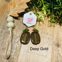 Fall Pumpkin Dangle Earrings, RTS