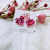 Large Heart Stud Earrings, RTS