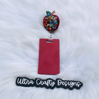 Apple Shaped Badge Reel, 3D, Made to Order