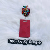 Apple Shaped Badge Reel, 3D, Made to Order