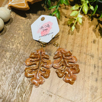 Fall Oak Leaves Earrings, RTS