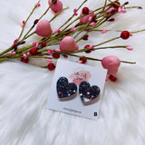 Large Heart Stud Earrings, RTS