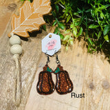 Fall Pumpkin Dangle Earrings, RTS