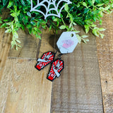 Halloween Coffin/ Hand Holding Items Earrings, RTS