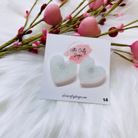 Large Heart Stud Earrings, RTS