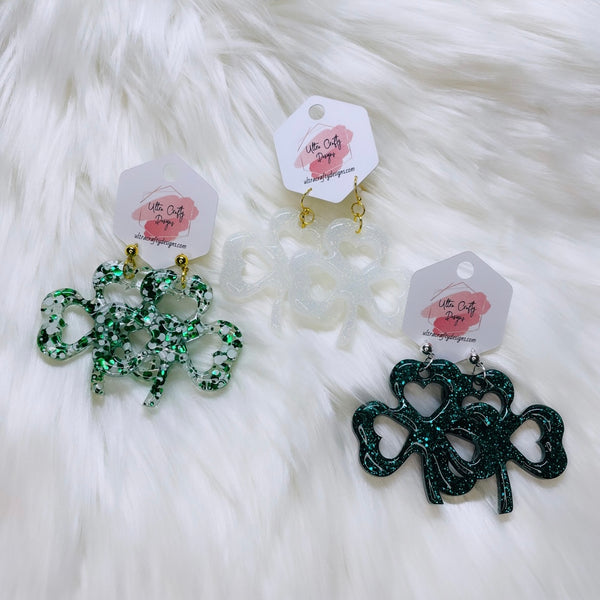 Open Clover (large) Earrings, RTS