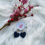 Valentines Heart Drop Earrings, RTS